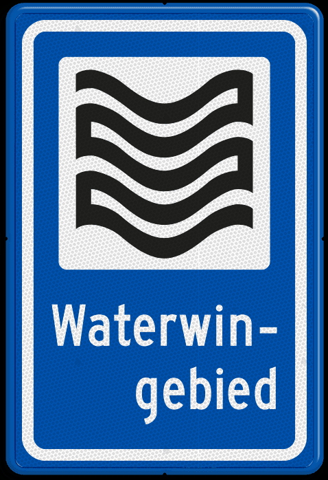 Verkeersbord waterwingebied